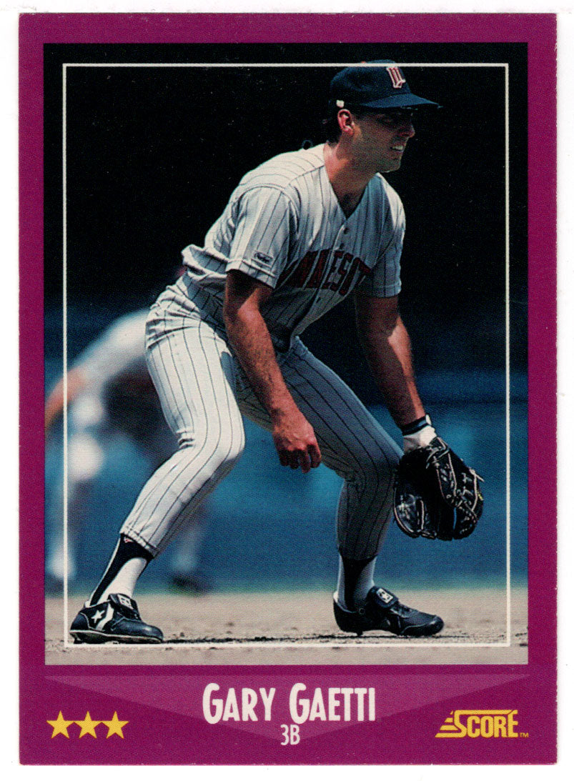 Gary Gaetti - Minnesota Twins (MLB Baseball Card) 1988 Score # 62 Mint