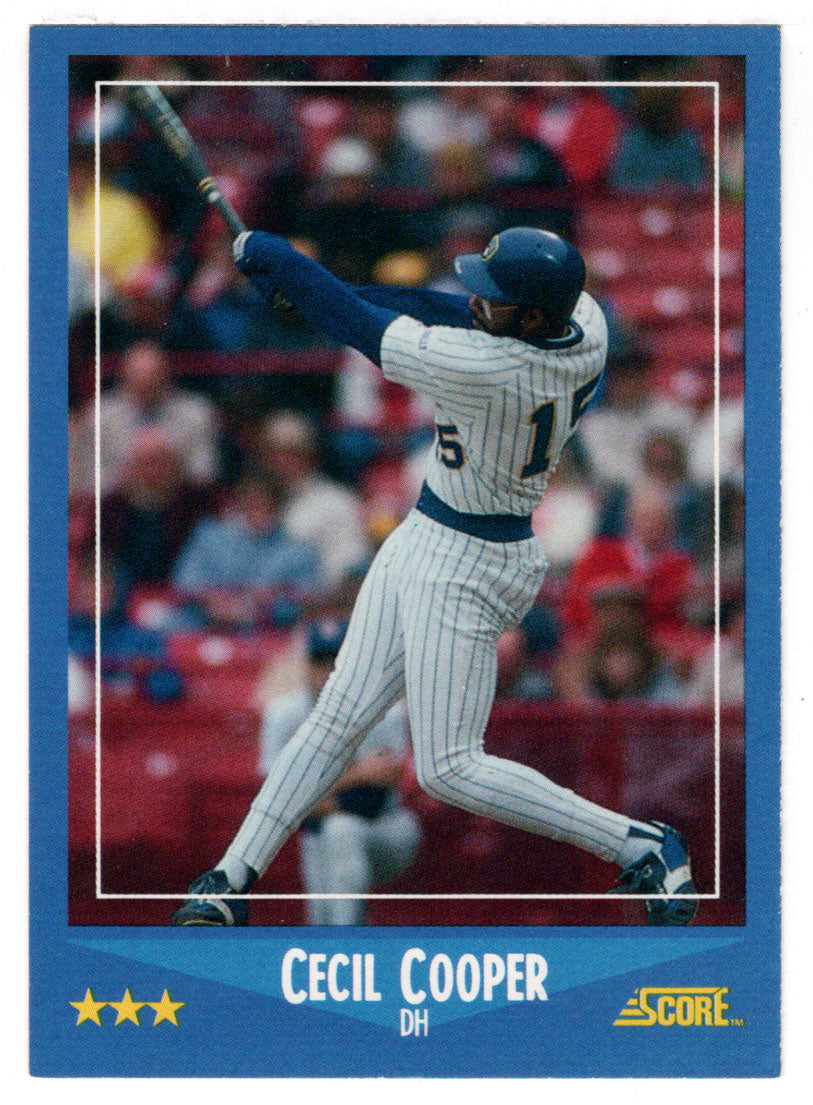 Cecil Cooper - Milwaukee Brewers (MLB Baseball Card) 1988 Score # 169 Mint