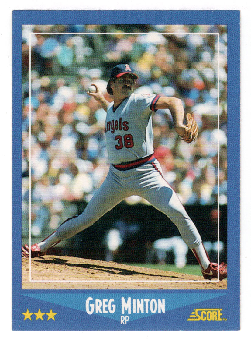 Greg Minton - California Angels (MLB Baseball Card) 1988 Score # 176 Mint