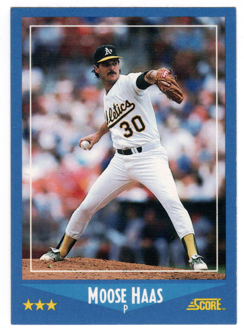 Moose Haas - Oakland Athletics (MLB Baseball Card) 1988 Score # 177 Mint