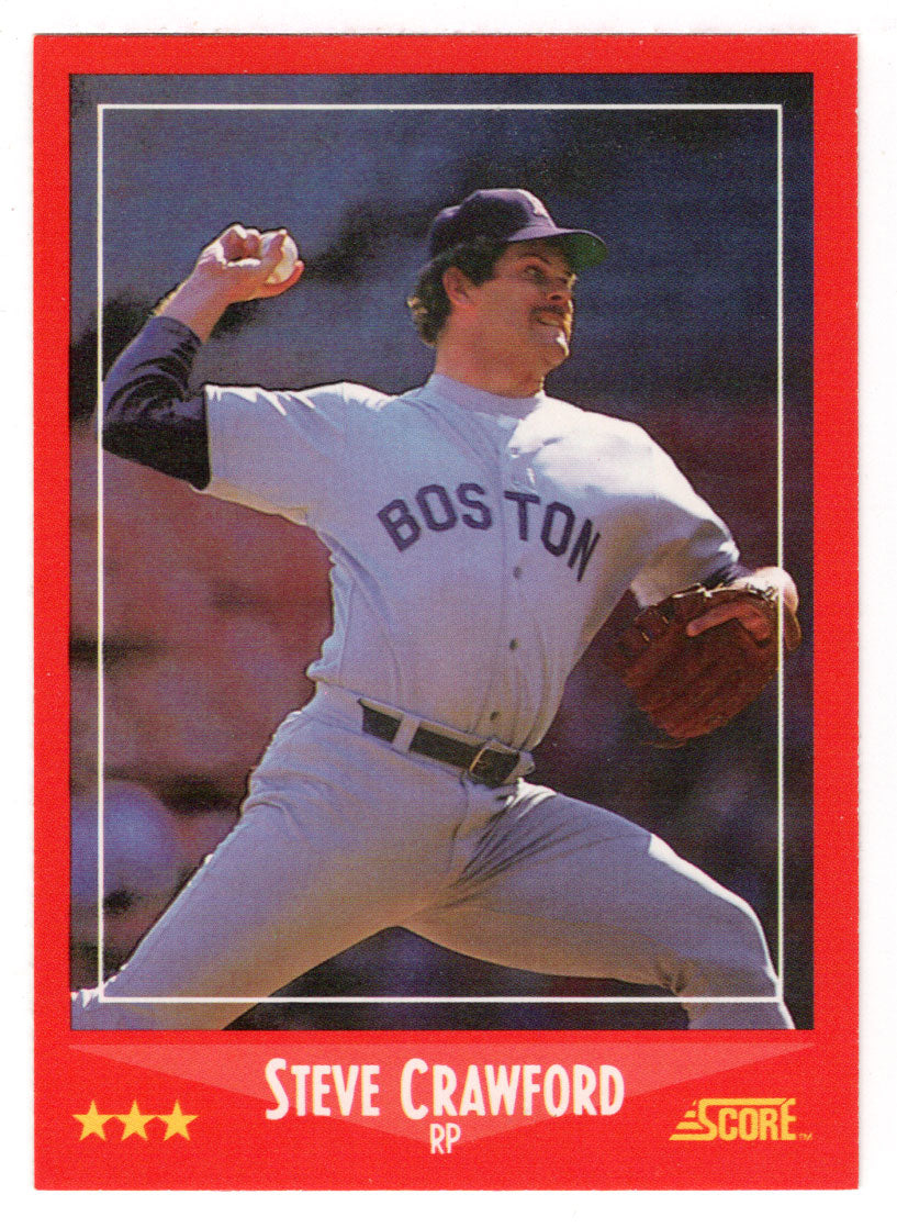 Steve Crawford - Boston Red Sox (MLB Baseball Card) 1988 Score # 289 Mint