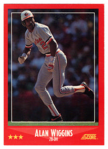 Alan Wiggins - Baltimore Orioles (MLB Baseball Card) 1988 Score # 291 Mint