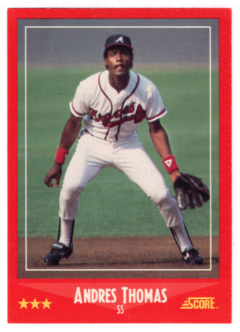 Andres Thomas - Atlanta Braves (MLB Baseball Card) 1988 Score # 299 Mint