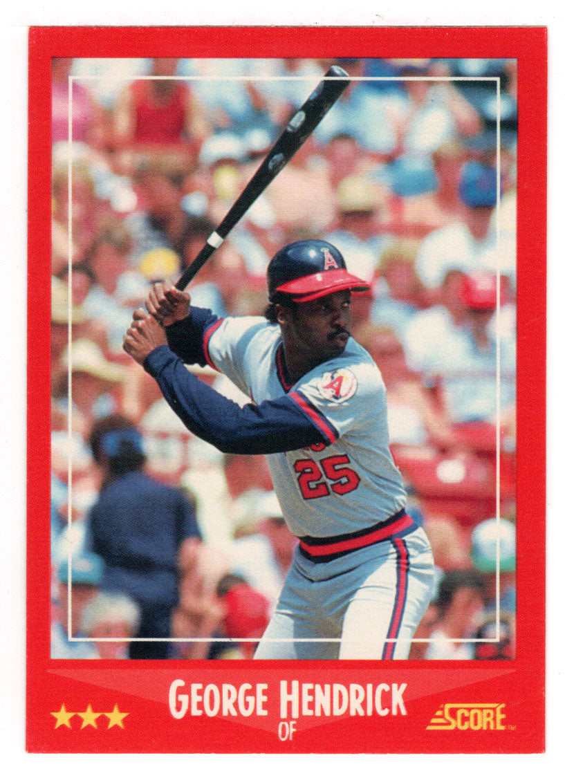 George Hendrick - California Angels (MLB Baseball Card) 1988 Score # 308 Mint