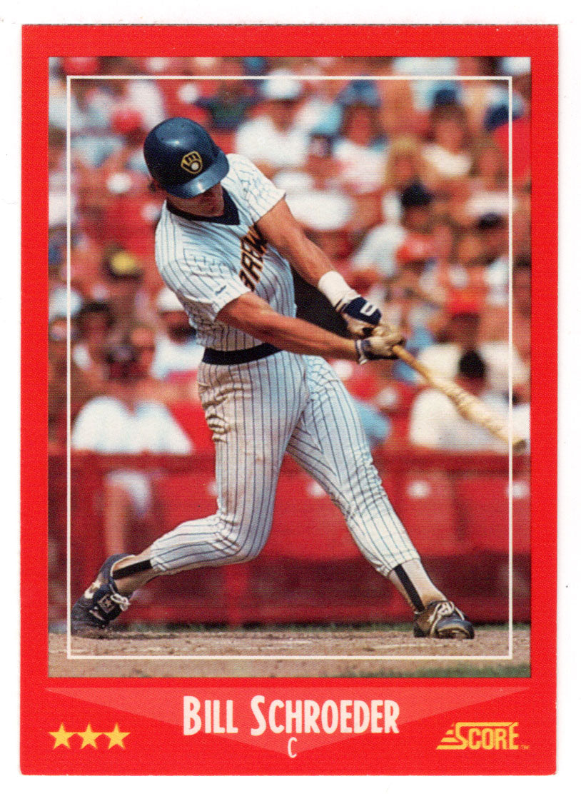 Bill Schroeder - Milwaukee Brewers (MLB Baseball Card) 1988 Score # 311 Mint