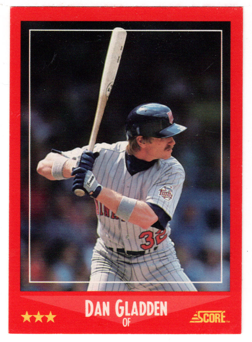 Dan Gladden - Minnesota Twins (MLB Baseball Card) 1988 Score # 324 Mint