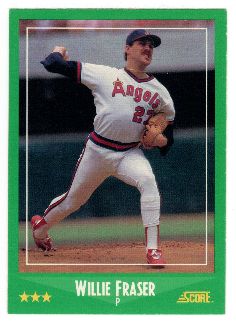 Willie Fraser - California Angels (MLB Baseball Card) 1988 Score # 394 Mint
