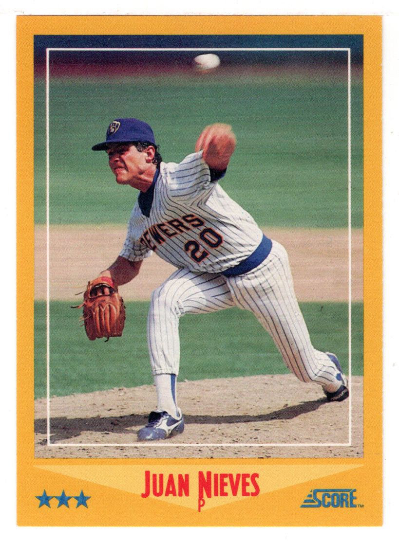 Juan Nieves - Milwaukee Brewers (MLB Baseball Card) 1988 Score # 513 Mint