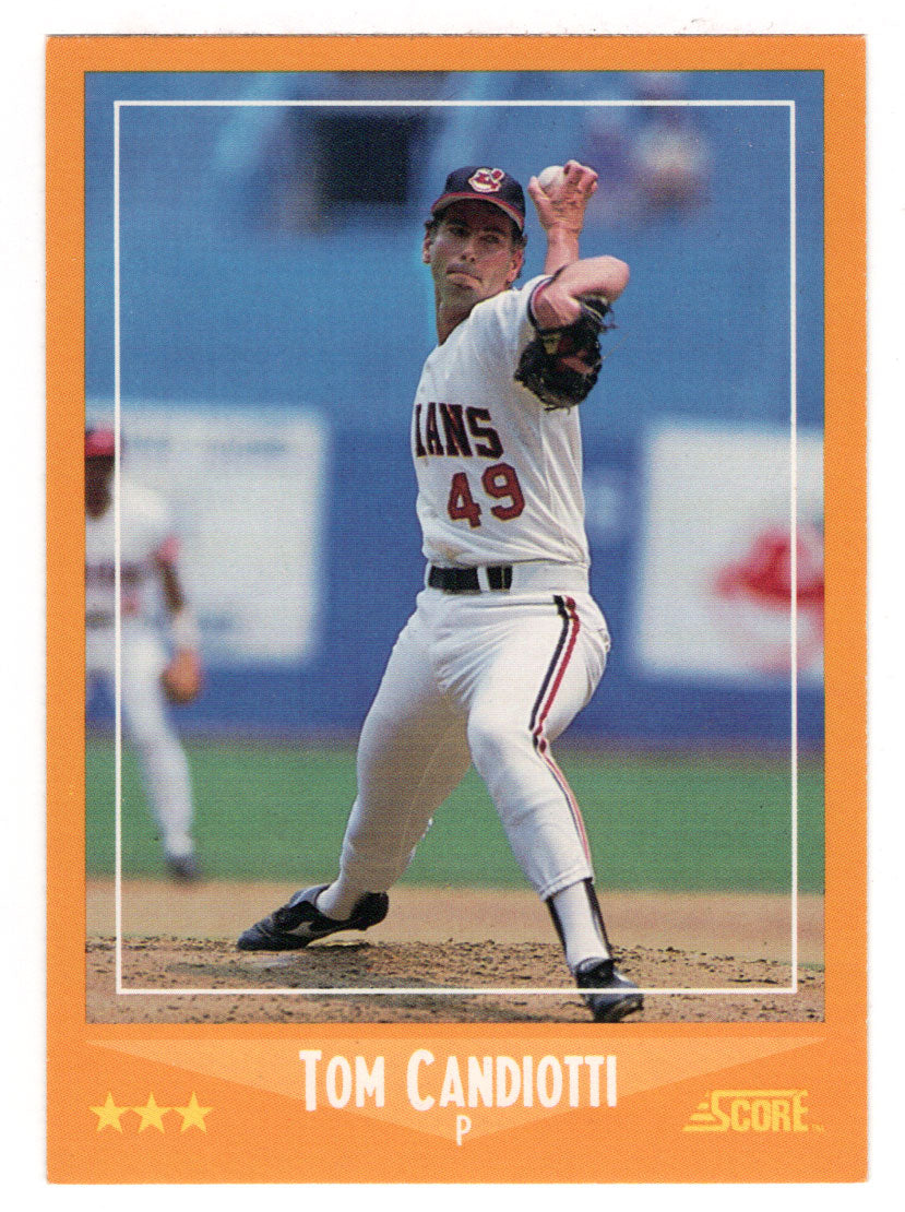 Tom Candiotti - Cleveland Indians (MLB Baseball Card) 1988 Score # 595 Mint