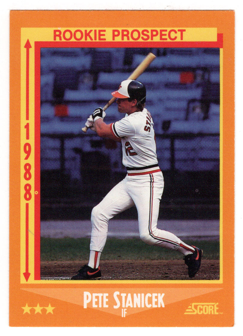 Pete Stanicek RC - Baltimore Orioles - Rookie Prospect (MLB Baseball Card) 1988 Score # 628 Mint