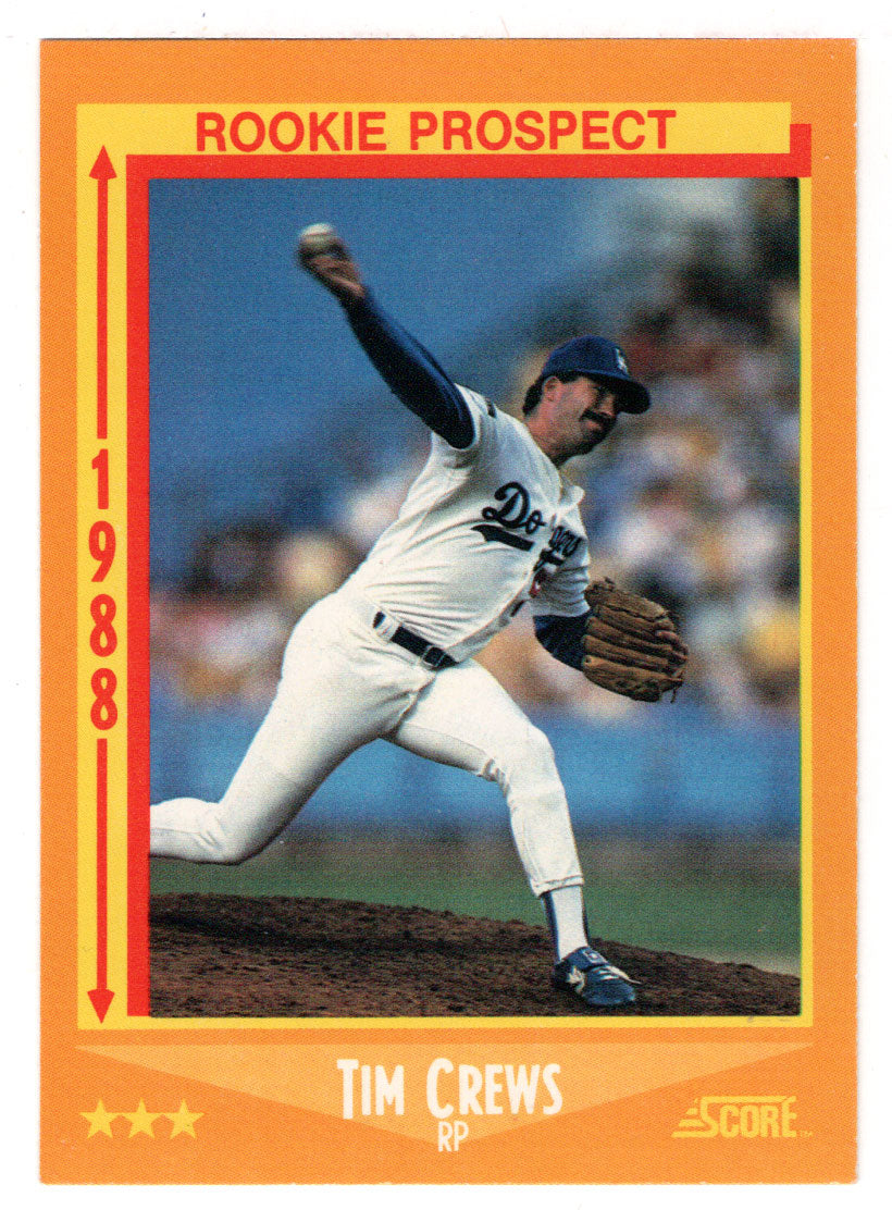 Tim Crews RC - Los Angeles Dodgers - Rookie Prospect (MLB Baseball Card) 1988 Score # 641 Mint