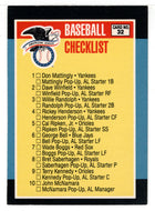 Checklist - All-Stars # 1 - # 32 (MLB Baseball Card) 1988 Donruss # 32 Mint