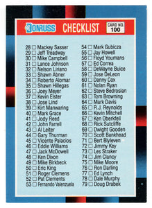 Checklist # 2 - # 28 - # 137 (MLB Baseball Card) 1988 Donruss # 100 Mint