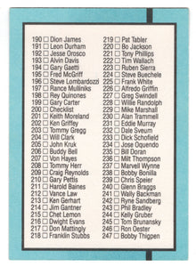 Checklist # 3 - # 138 - # 247 (MLB Baseball Card) 1988 Donruss # 200 Mint