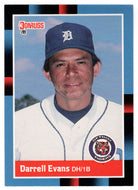 Darrell Evans - Detroit Tigers (MLB Baseball Card) 1988 Donruss # 250 Mint