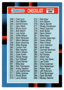 Checklist # 4 - # 248 - # 357 (MLB Baseball Card) 1988 Donruss # 300 Mint