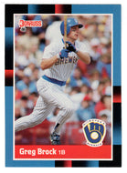 Greg Brock - Milwaukee Brewers (MLB Baseball Card) 1988 Donruss # 337 Mint