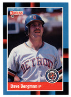 Dave Bergman - Detroit Tigers (MLB Baseball Card) 1988 Donruss # 373 Mint