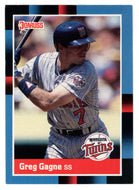 Greg Gagne - Minnesota Twins (MLB Baseball Card) 1988 Donruss # 441 Mint