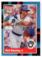 Rick Manning - Milwaukee Brewers (MLB Baseball Card) 1988 Donruss # 486 Mint