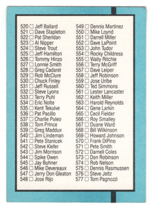 Checklist # 6 - # 468 - # 577 (MLB Baseball Card) 1988 Donruss # 500 Mint
