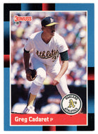 Greg Cadaret - Oakland Athletics (MLB Baseball Card) 1988 Donruss # 528 Mint