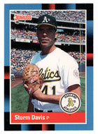 Storm Davis - Oakland Athletics (MLB Baseball Card) 1988 Donruss # 595 Mint