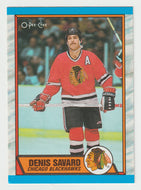 Denis Savard - Chicago Blackhawks (NHL Hockey Card) 1989-90 O-Pee-Chee # 5 Mint