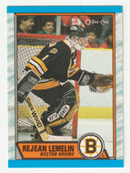 Rejean Lemelin - Boston Bruins (NHL Hockey Card) 1989-90 O-Pee-Chee # 40 Mint
