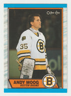 Andy Moog - Boston Bruins (NHL Hockey Card) 1989-90 O-Pee-Chee # 160 Mint