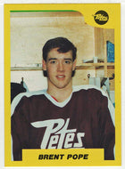 Brent Pope - Peterborough Petes (OHL Hockey Card) 1989-90 7th Inning Sketch # 101 Mint