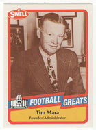 Tim Mara - Administrator (NFL Football Card) 1989 Swell Greats # 12 Mint