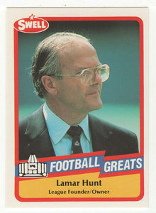 Lamar Hunt - Owner (NFL Football Card) 1989 Swell Greats # 40 Mint