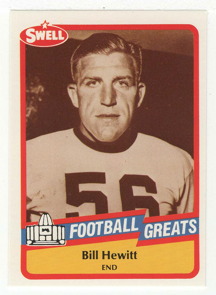 Bill Hewitt (NFL Football Card) 1989 Swell Greats # 46 Mint