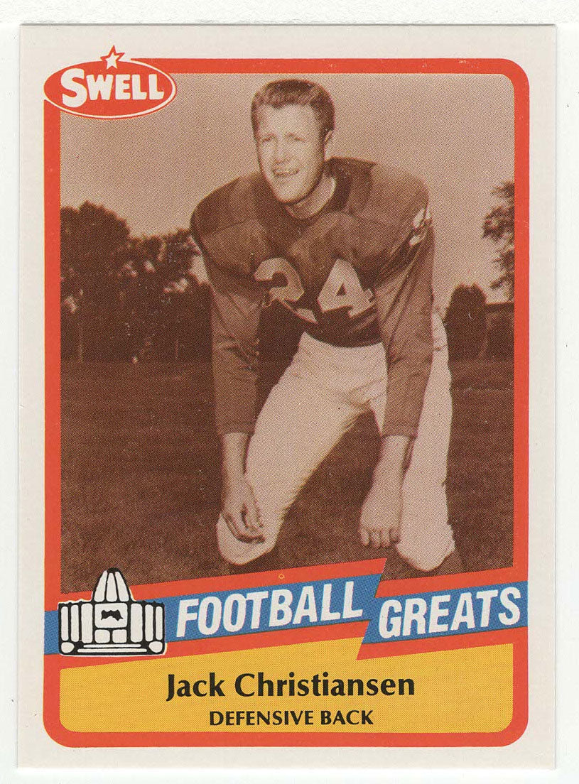 Jack Christiansen (NFL Football Card) 1989 Swell Greats # 51 Mint