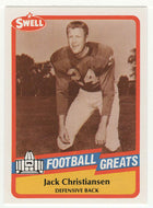 Jack Christiansen (NFL Football Card) 1989 Swell Greats # 51 Mint