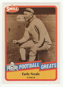 Earle 'Greasy' Neale (NFL Football Card) 1989 Swell Greats # 55 Mint