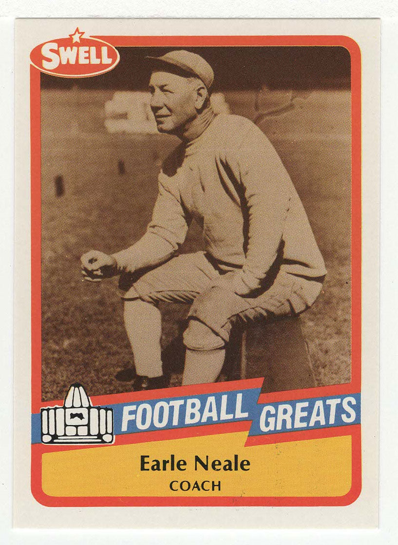 Earle 'Greasy' Neale (NFL Football Card) 1989 Swell Greats # 55 Mint