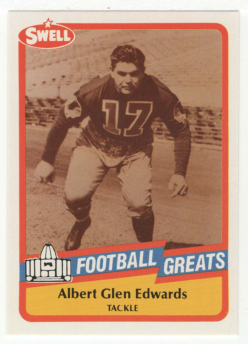 Albert Glen 'Turk' Edwards (NFL Football Card) 1989 Swell Greats # 56 Mint