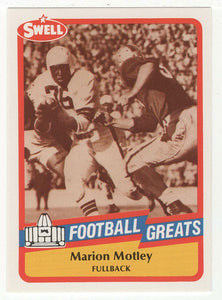 Marion Motley (NFL Football Card) 1989 Swell Greats # 59 Mint