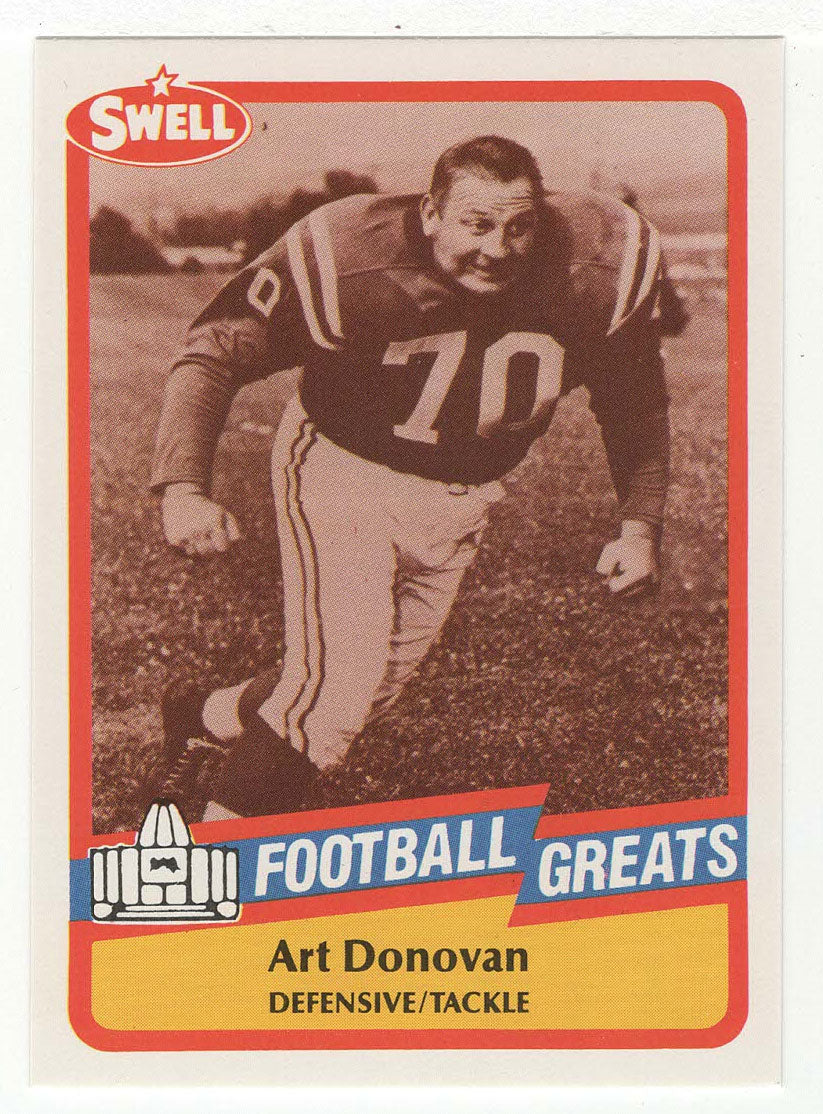Art Donovan (NFL Football Card) 1989 Swell Greats # 62 Mint