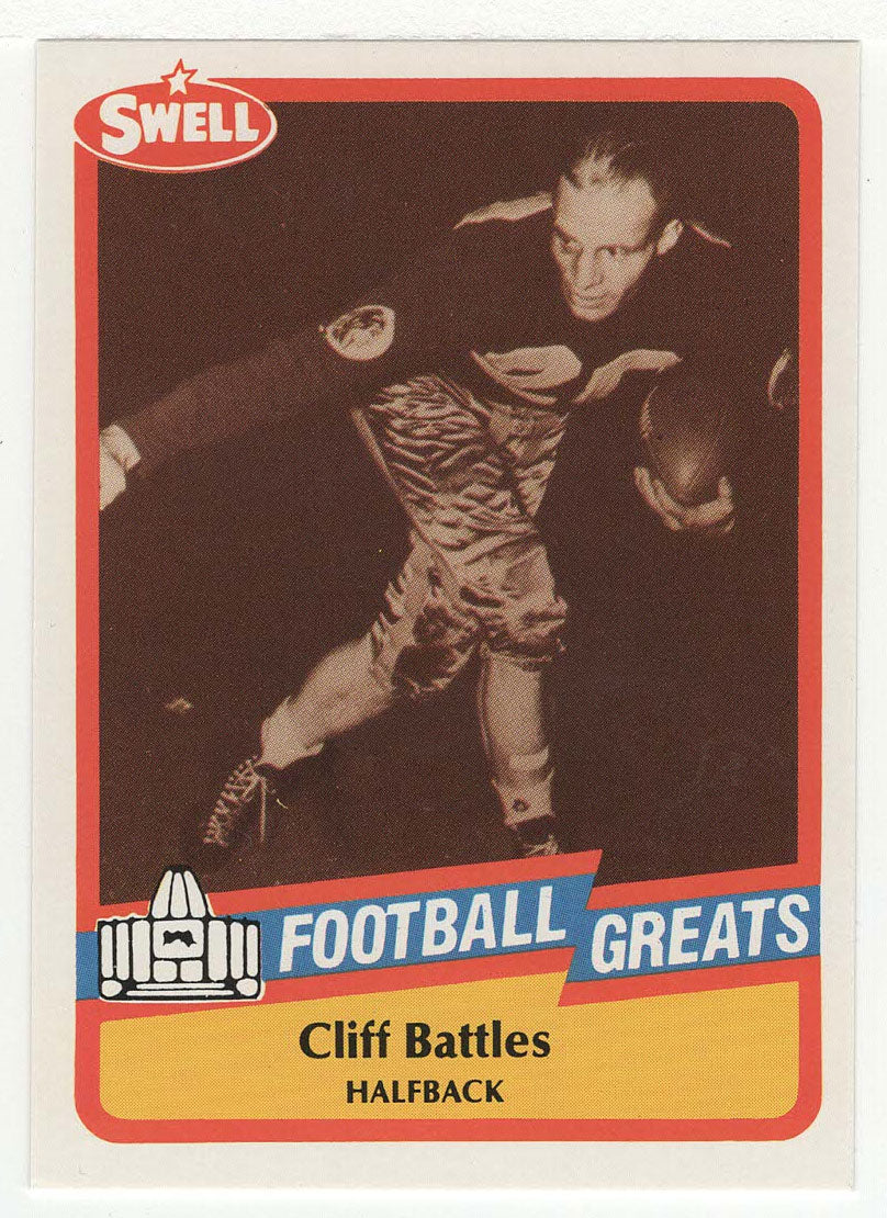 Cliff Battles (NFL Football Card) 1989 Swell Greats # 63 Mint