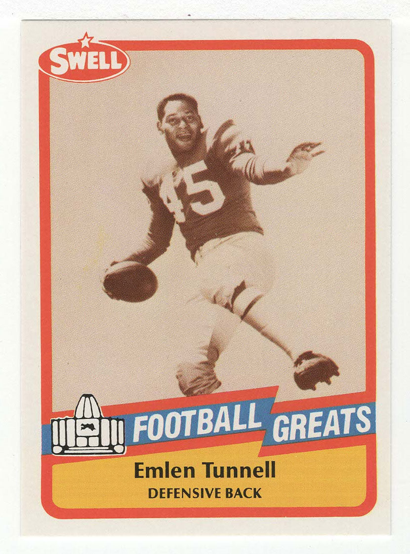 Emlen Tunnell (NFL Football Card) 1989 Swell Greats # 64 Mint