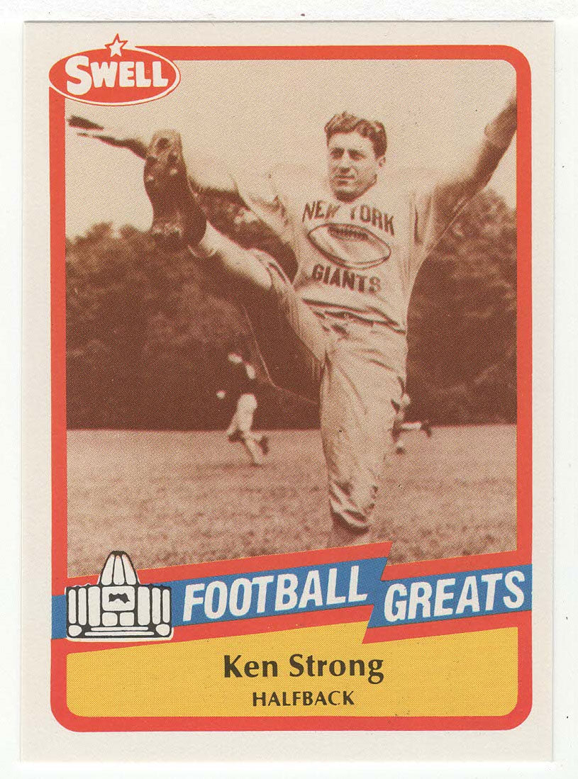 Ken Strong (NFL Football Card) 1989 Swell Greats # 66 Mint
