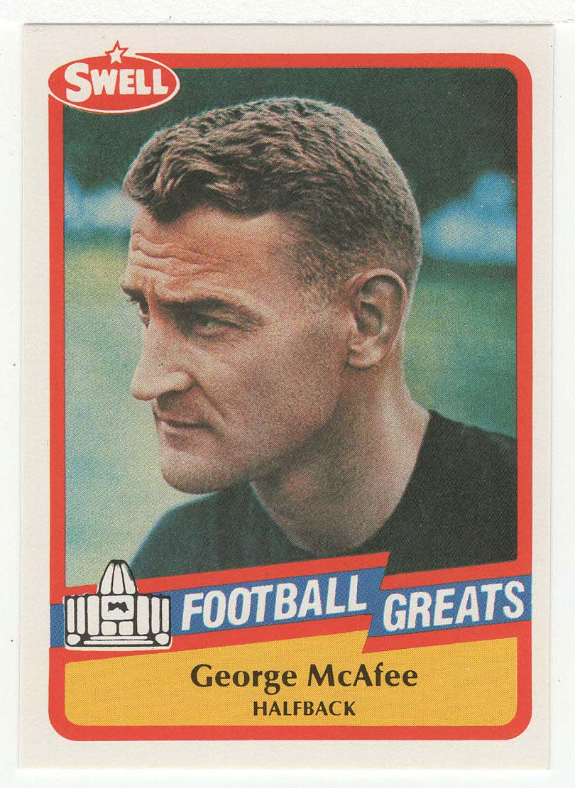George McAfee (NFL Football Card) 1989 Swell Greats # 75 Mint