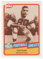 Len Ford (NFL Football Card) 1989 Swell Greats # 79 Mint