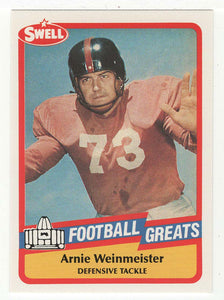 Arnie Weinmeister (NFL Football Card) 1989 Swell Greats # 123 Mint