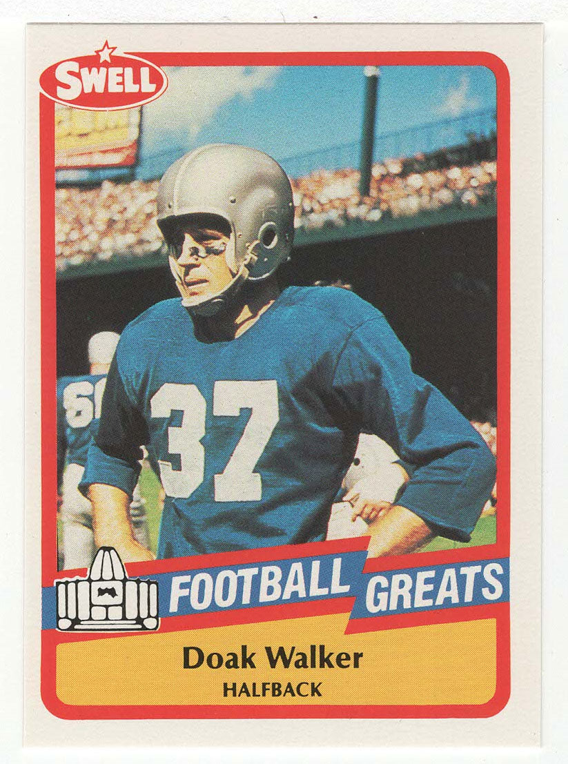 Doak Walker (NFL Football Card) 1989 Swell Greats # 137 Mint