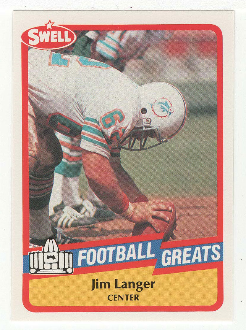 Jim Langer (NFL Football Card) 1989 Swell Greats # 140 Mint