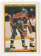 Mark Messier - Edmonton Oilers - Hat Trick (NHL Hockey Card) 1990-91 Bowman # 4 Mint